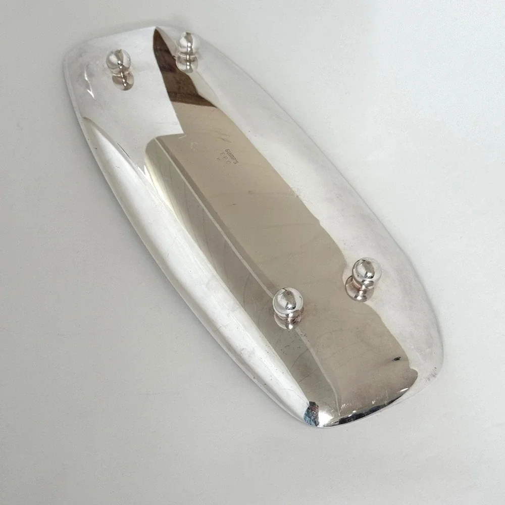 Vintage Gump's EPC Silver Plate Footed Tray‎ 13